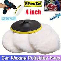 5- piece 4" Car Polishing Waxing Buffing Wheel Pad