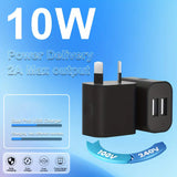 Dual Port USB Wall Charger with NZ Plug  - Black