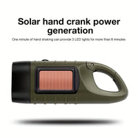 Emergency Hand Crank & Solar LED Flashlight