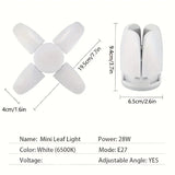 E27 Foldable LED Ceiling Light Fan Blade Design