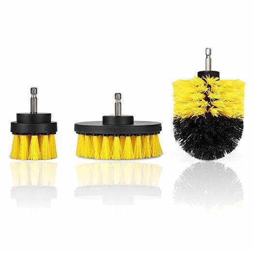 3pcs Power Drill Brush Attachment Set