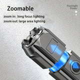 Super Bright Zoomable Rechargeable torch