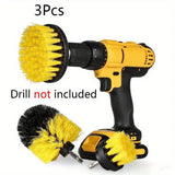 3pcs Power Drill Brush Attachment Set