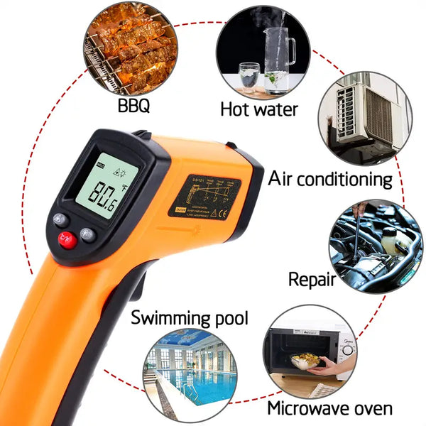 Non-Contact Digital Laser Grip Infrared Thermometer