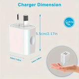 5Pcs 2 USB 5V2.1A Chargers