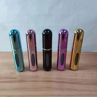 5pcs Mini Travel Perfume Refillable Atomiser 5ml - Bright Colour Mix 1