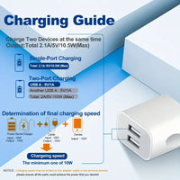 5Pcs 2 USB 5V2.1A Chargers