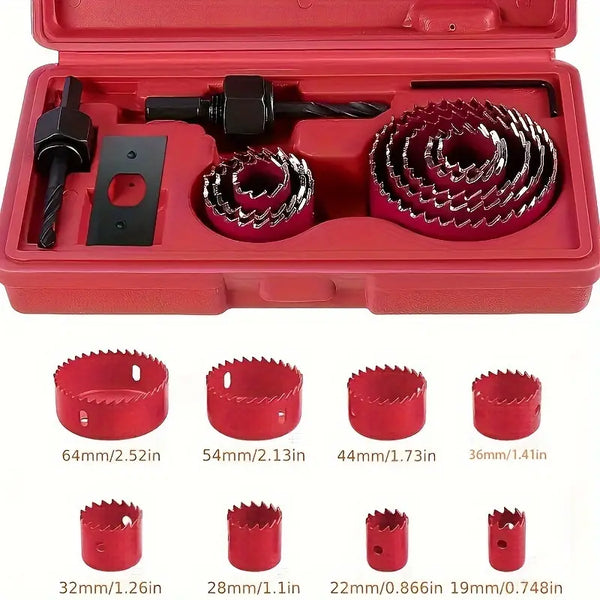 Hole Saw Set - 8 blade