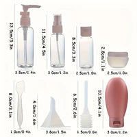 Travel Cosmetic Refillable Bottles - 11-Piece