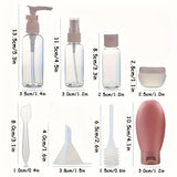 Travel Cosmetic Refillable Bottles - 11-Piece