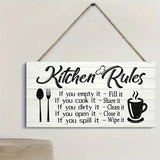 Wooden Plaque - Kitchen Rules