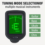 Clip-on Guitar Tuner: Accurate & Versatile with Free Picks