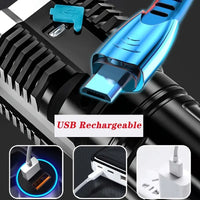 LED Torch - Powerful 4 LED Torch With COB Side Light