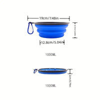 Collapsible Dog Bowl - Blue - 1000ml