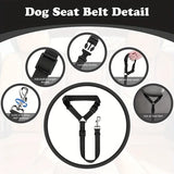 Dog Pet Car Seat Belt Harness - Backseat Safety Belt - Blue