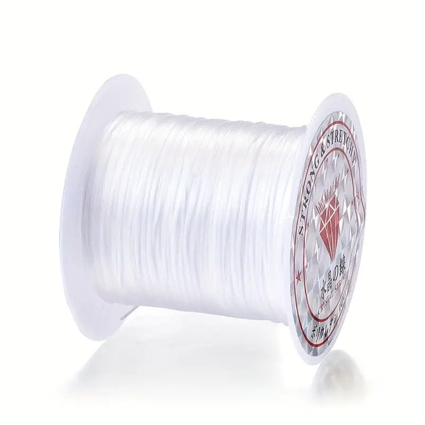 Elastic Beading Thread - Available in white or Black (10m)/Roll