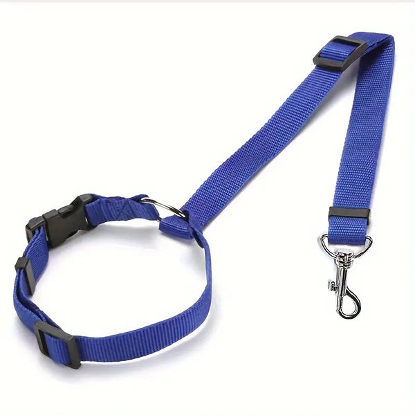 Dog Pet Car Seat Belt Harness - Backseat Safety Belt - Blue