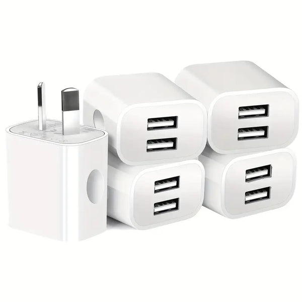 5Pcs 2 USB 5V2.1A Chargers