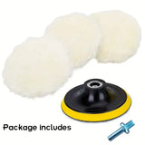 5- piece 4" Car Polishing Waxing Buffing Wheel Pad