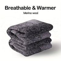 1 Pair of Men's Solid Thermal Socks - Merino Mix -Selection of Sizes